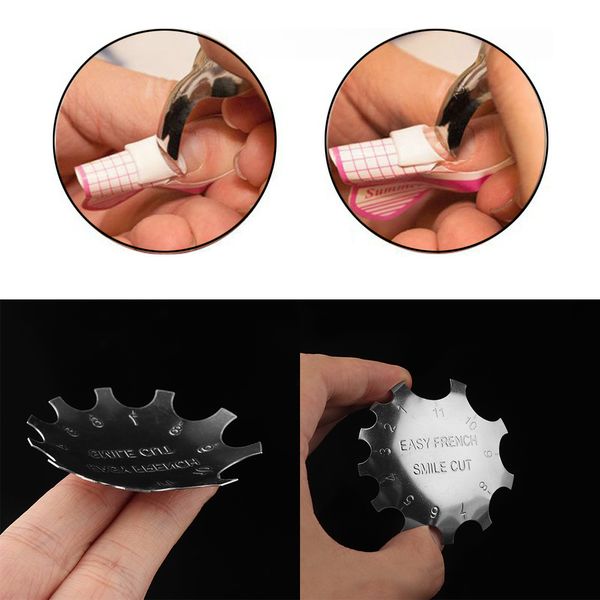 beauty metal nail template edge smile cut line trimmer easy french false nails form manicure tool diy useful, White
beauty metal nail template edge smile cut line trimmer easy french false nails form manicure tool diy useful, White