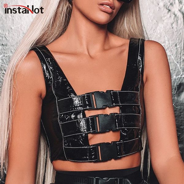 instapunk buckle backless tank women summer 2018 fashion female clothing rock crop pu leather brand coat cool, White
instapunk buckle backless tank women summer 2018 fashion female clothing rock crop pu leather brand coat cool, White