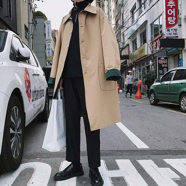 2018 men's fashion two-sided wear clothes jacket lapel outerwear long windbreaker loose casual trench black/khaki coats -xl, Tan;black
2018 men's fashion two-sided wear clothes jacket lapel outerwear long windbreaker loose casual trench black/khaki coats -xl, Tan;black