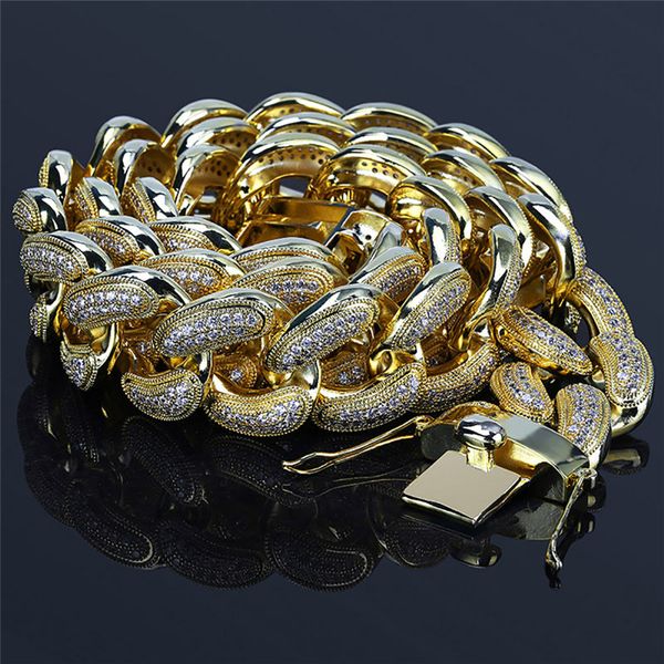 Bling Cubic Zirconia Miami Cuba Chains Men Top Qualtiy 18K Gold Silver Chain Necklaces Brand Hip Hop Jewelry
Bling Cubic Zirconia Miami Cuba Chains Men Top Qualtiy 18K Gold Silver Chain Necklaces Brand Hip Hop Jewelry