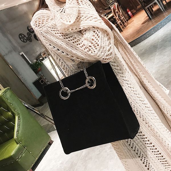 2018 women Bags handbag Chain big Velour High quality female Shoulder bag designer Black Crossbody bolsos mujer sac a main totes
2018 women Bags handbag Chain big Velour High quality female Shoulder bag designer Black Crossbody bolsos mujer sac a main totes