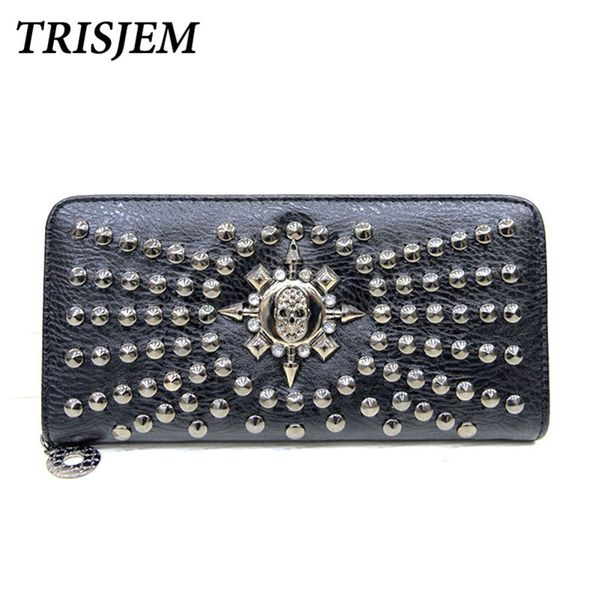 women rock skull wallet luxury long wallets female leather vintage skull and rivet women clutch bag designer purses, Red;black
women rock skull wallet luxury long wallets female leather vintage skull and rivet women clutch bag designer purses, Red;black