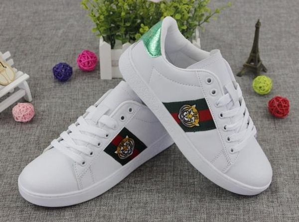 2018 New Ace embroidery Tiger head Men Women Loafers Sneakers Fashion G Low Cut Lace up White Casual Shoes Unisex Zapatos Walking Shoes
2018 New Ace embroidery Tiger head Men Women Loafers Sneakers Fashion G Low Cut Lace up White Casual Shoes Unisex Zapatos Walking Shoes