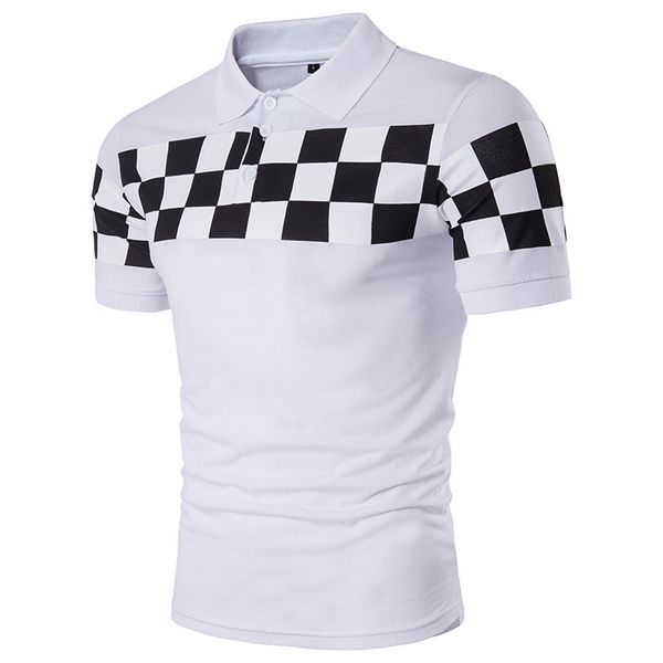 mens plaid turn-down collar short sleeve s male casual tshirt solid color tees shirts ing, White;black
mens plaid turn-down collar short sleeve s male casual tshirt solid color tees shirts ing, White;black