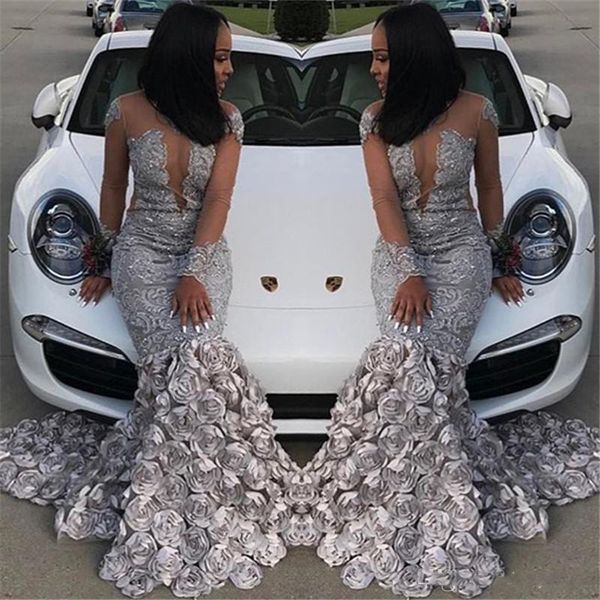 long sleeves evening dresses african formal wear sheer neck mermaid prom dress 2018 lace appliques rose train robes de soirée party gowns, Black;red
long sleeves evening dresses african formal wear sheer neck mermaid prom dress 2018 lace appliques rose train robes de soirée party gowns, Black;red