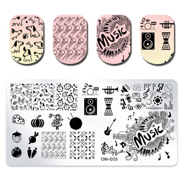 1pc nail stamping plate 12cm music theme style series celebration rectangle manicure stamp template nail art image plate, White
1pc nail stamping plate 12cm music theme style series celebration rectangle manicure stamp template nail art image plate, White