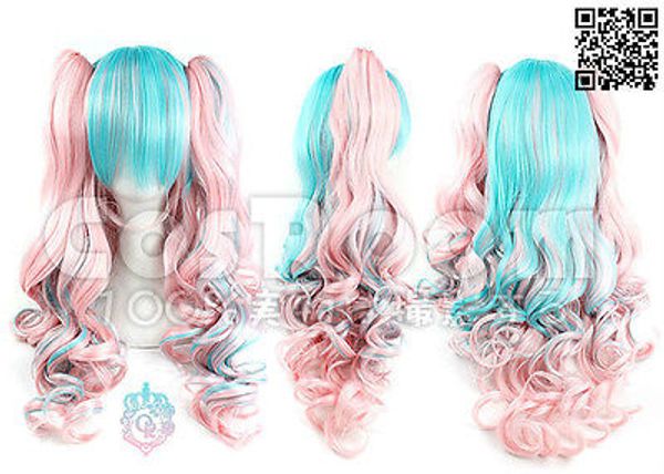 pretty fashion cosplay party wig hair long curly wigs, Black;brown