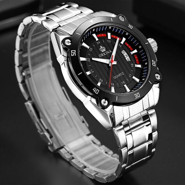 orkina watches mens watches men sport quartz watch stainless full steel wristwatches relogio masculino, Slivery;brown
orkina watches mens watches men sport quartz watch stainless full steel wristwatches relogio masculino, Slivery;brown