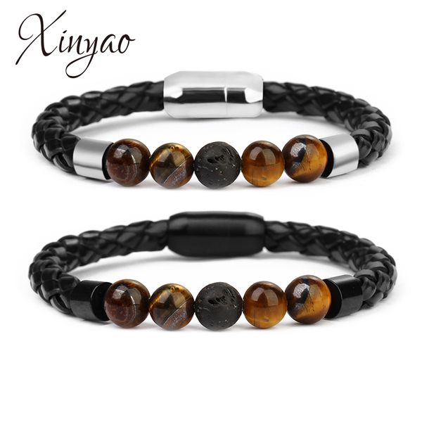 xinyao 2018 stainless steel magnetic clasp bracelet bangles for women tiger eye natural stone beads charm bracelet femme jewelry, Golden;silver
xinyao 2018 stainless steel magnetic clasp bracelet bangles for women tiger eye natural stone beads charm bracelet femme jewelry, Golden;silver