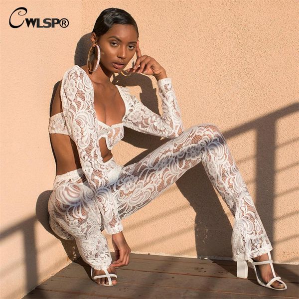 cwlsp lace see through 2 pieces sets wide leg women's suit mesh white crop with long sleeves conjunto feminino ql4066, Gray
cwlsp lace see through 2 pieces sets wide leg women's suit mesh white crop with long sleeves conjunto feminino ql4066, Gray