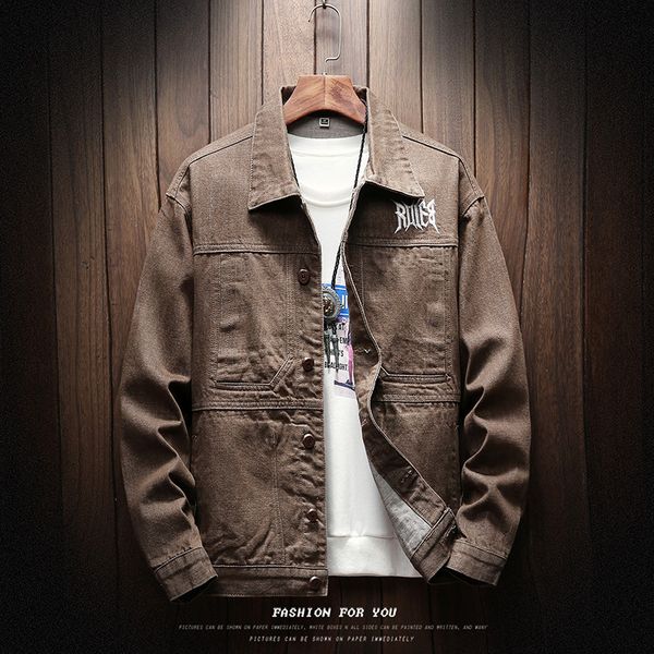 embroidery letter denim jackets men autumn fashion casual cotton cowboy jacket coats male hip hop streetwear vintage brown, Black;brown
embroidery letter denim jackets men autumn fashion casual cotton cowboy jacket coats male hip hop streetwear vintage brown, Black;brown