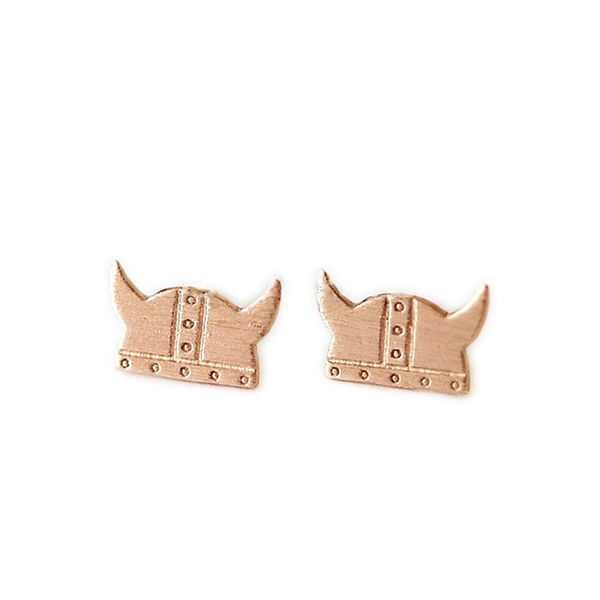 fashion horned helmet stud earrings wholesale environmental protection material gold silver rose three color optional for women, Golden;silver
fashion horned helmet stud earrings wholesale environmental protection material gold silver rose three color optional for women, Golden;silver