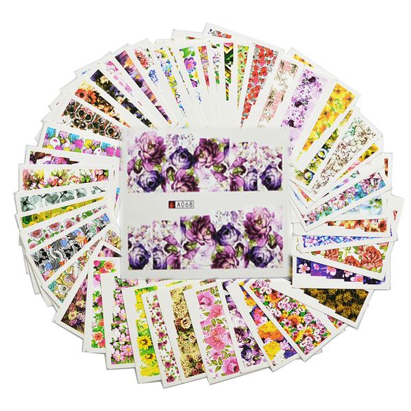 48sheets colorful full wraps blooming flower nail art water transfer stickers decal foil polish manicure decor tool lastz352-391, Black
48sheets colorful full wraps blooming flower nail art water transfer stickers decal foil polish manicure decor tool lastz352-391, Black