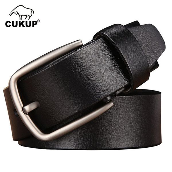 cukup male simple design pin buckles metal belt accessories jeans men's fashion striped genuine leather 1.5" wide 2018 nck677, Black;brown
cukup male simple design pin buckles metal belt accessories jeans men's fashion striped genuine leather 1.5" wide 2018 nck677, Black;brown