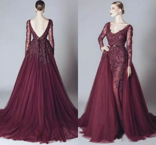 custom arabic long sleeves lace celebrity evening dresses with appqiques v neck elie saab sweep train formal prom party gowns, Black;red
custom arabic long sleeves lace celebrity evening dresses with appqiques v neck elie saab sweep train formal prom party gowns, Black;red