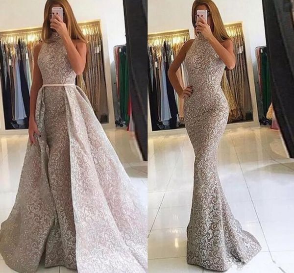 кружева overskirt платья выпускного вечера съемный поезд высокая шея блестки бусины русалка вечерние платья длинные молнии обратно формальны, Black
кружева overskirt платья выпускного вечера съемный поезд высокая шея блестки бусины русалка вечерние платья длинные молнии обратно формальны, Black
