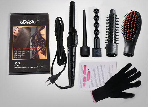 Newest Interchangeable 5 in 1 Ceramic with Hair Curling and Straightening Brush Hair Curler Roller Set, Black
Newest Interchangeable 5 in 1 Ceramic with Hair Curling and Straightening Brush Hair Curler Roller Set, Black