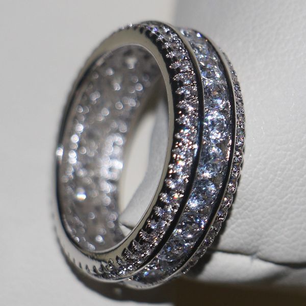 Wholesale Professional Luxury Jewelry 10KT White Gold Filled White Sapphire CZ Diamond Round Cut Pave Setting Party Wedding Band Ring Gift
Wholesale Professional Luxury Jewelry 10KT White Gold Filled White Sapphire CZ Diamond Round Cut Pave Setting Party Wedding Band Ring Gift