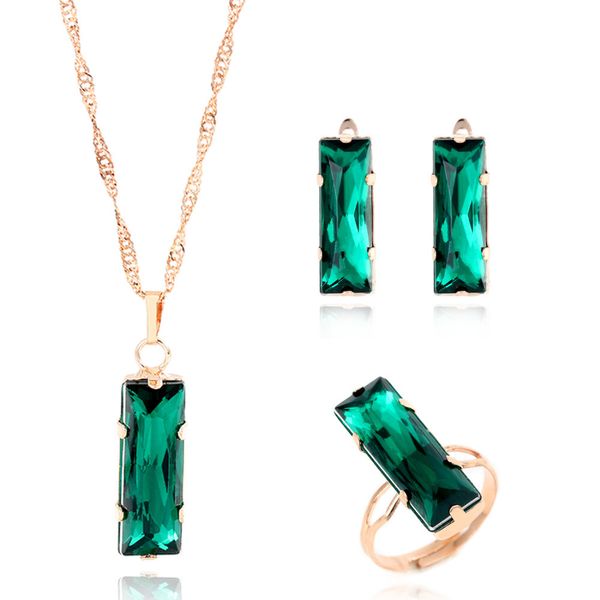 new arrival elegant 3 pcs bridal jewelry set fashion green geometry pendant accessory girl's perfect jewelry, Slivery;golden
new arrival elegant 3 pcs bridal jewelry set fashion green geometry pendant accessory girl's perfect jewelry, Slivery;golden