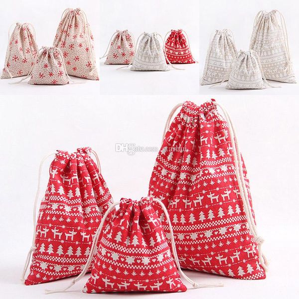 2018 christmas gift bag 3pcs/lot storage bag cotton linen drawstring bundle bags xmas candy tea package gift wrap christmas decorations
2018 christmas gift bag 3pcs/lot storage bag cotton linen drawstring bundle bags xmas candy tea package gift wrap christmas decorations