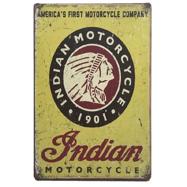 Indian Motorcycle Vintage Metal Signs Home Decor Cafe Bar Decoration Pub Decorative Metal Wall Art Plates Tin Sign Retro 20x30cm
Indian Motorcycle Vintage Metal Signs Home Decor Cafe Bar Decoration Pub Decorative Metal Wall Art Plates Tin Sign Retro 20x30cm