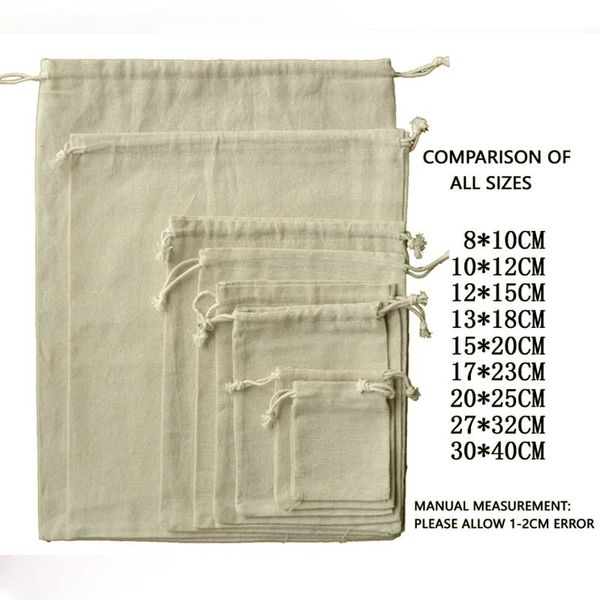 100pcs jewelry drawable cotton muslin bags wedding gift bags pouches retail drawstring pouch packaging christmas decor
100pcs jewelry drawable cotton muslin bags wedding gift bags pouches retail drawstring pouch packaging christmas decor