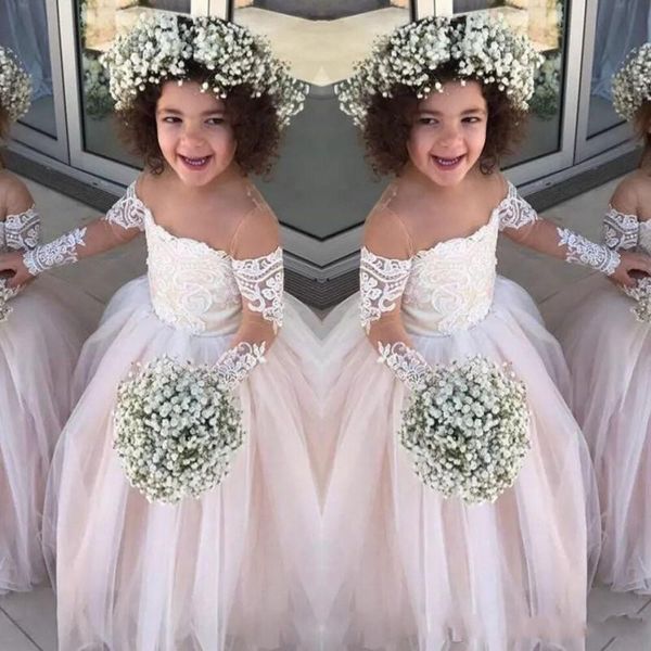 lace sheer long sleeves little girls pageant gowns tulle ball gown flower girl dresses for wedding baby birthday party dress cheap, White;blue
lace sheer long sleeves little girls pageant gowns tulle ball gown flower girl dresses for wedding baby birthday party dress cheap, White;blue