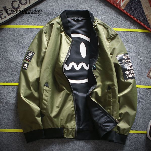 choynsunday bomber jacket 2018 men pilot with patches green both side wear thin pilot wind breaker jaqueta masculino50, Black;brown
choynsunday bomber jacket 2018 men pilot with patches green both side wear thin pilot wind breaker jaqueta masculino50, Black;brown
