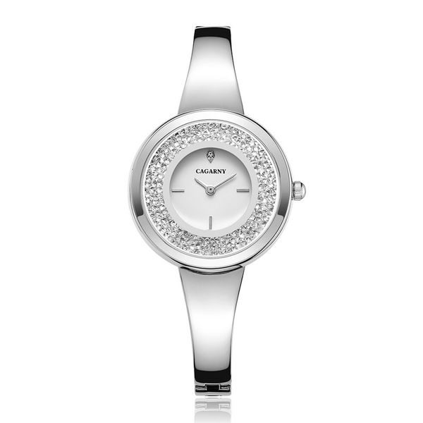 cagarny silver crystal diamond quartz women watches steel strip fashion ladies bracelet watch gift montre femme, Slivery;brown
cagarny silver crystal diamond quartz women watches steel strip fashion ladies bracelet watch gift montre femme, Slivery;brown