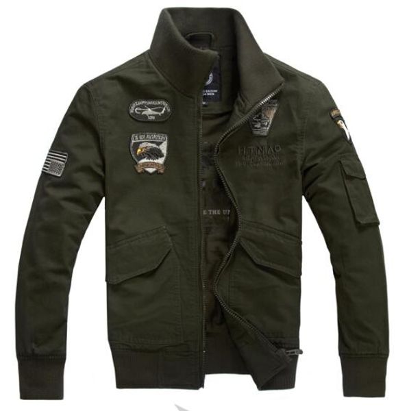 spring autumn embroidery cotton men's military jackets outdoor menswear coat jacket, Black;brown
spring autumn embroidery cotton men's military jackets outdoor menswear coat jacket, Black;brown