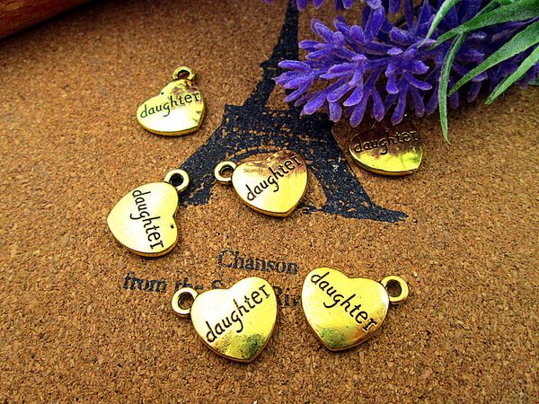 36pcs 18x15mm daughter charms, gold 2 sided daughter heart charm pendants, Bronze;silver
36pcs 18x15mm daughter charms, gold 2 sided daughter heart charm pendants, Bronze;silver