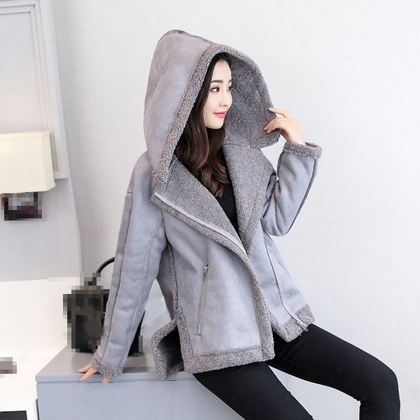 fashion 2018 winter women faux suede jacket short lamb biker thick coat motorcycle warm faux leather jacket, Black
fashion 2018 winter women faux suede jacket short lamb biker thick coat motorcycle warm faux leather jacket, Black