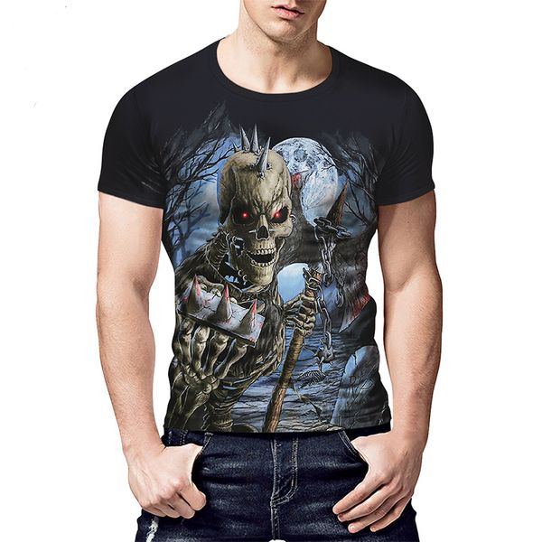2018 kassidy's halloween 3d skull devil print t-shirt round neck male polyester loose fat shirt short-sleeved shirt, White;black
2018 kassidy's halloween 3d skull devil print t-shirt round neck male polyester loose fat shirt short-sleeved shirt, White;black