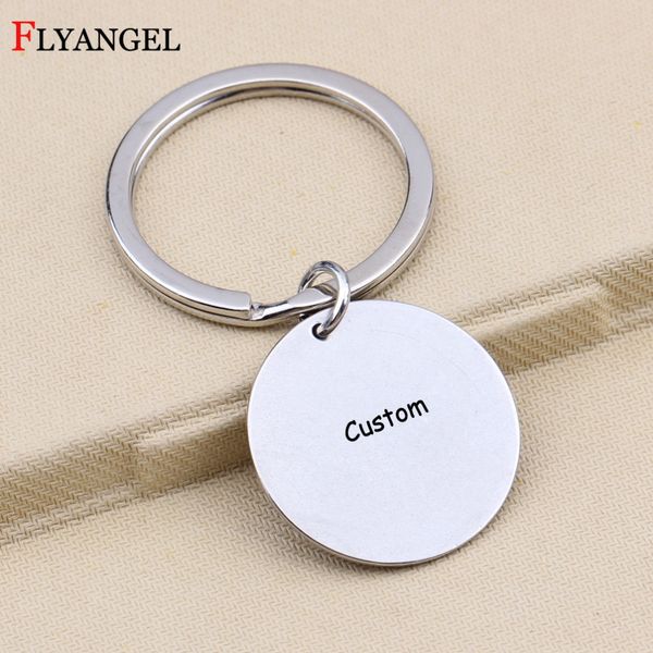 1pcs customized engraved text letter name key chains diy keychain gift for women men family friends couples 25mm keyring jewelry, Silver 
1pcs customized engraved text letter name key chains diy keychain gift for women men family friends couples 25mm keyring jewelry, Silver