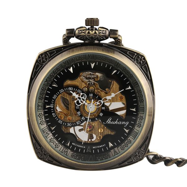vintage bronze steampunk fob mechanical hand wind square delicate carved pocket watch for men women retro chain with necklace, Slivery;golden
vintage bronze steampunk fob mechanical hand wind square delicate carved pocket watch for men women retro chain with necklace, Slivery;golden