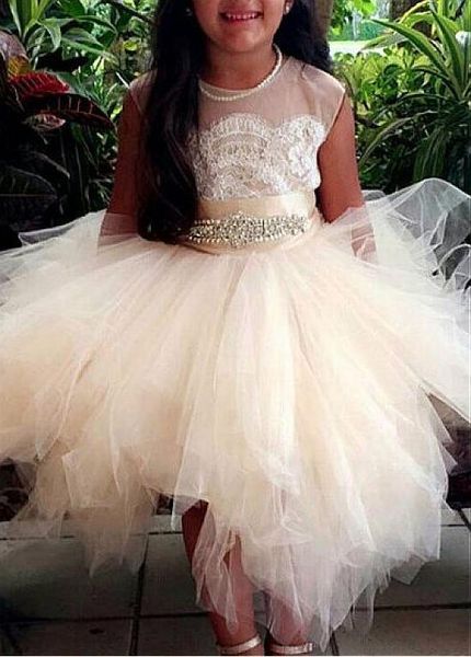 short wedding party new crystal ball gown tiered princess scoop tulle flower girl dress with beading belt champagne lace draped selling, White;blue
short wedding party new crystal ball gown tiered princess scoop tulle flower girl dress with beading belt champagne lace draped selling, White;blue