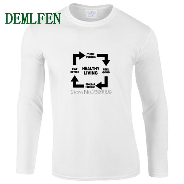 new fashion healthy living style t shirts men cotton long sleeve feel think eat exercise t-shirt hip hop tee streetwear, White;black
new fashion healthy living style t shirts men cotton long sleeve feel think eat exercise t-shirt hip hop tee streetwear, White;black