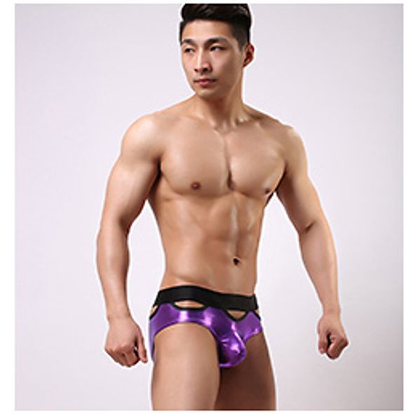 Polyester New Arrival Fashion Mens Sexy Faux Leather Waves U Convex Gay Slim Men Underwear Shiny Briefs Blue Purple Gold Silver
Polyester New Arrival Fashion Mens Sexy Faux Leather Waves U Convex Gay Slim Men Underwear Shiny Briefs Blue Purple Gold Silver