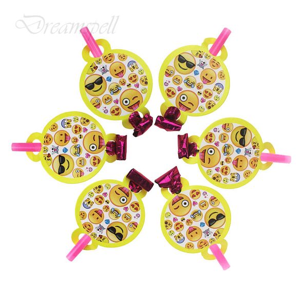 6pcs/lot cartoon emoji theme whistles children party funny blowing dragon blowout baby kids birthday party decor supplies
6pcs/lot cartoon emoji theme whistles children party funny blowing dragon blowout baby kids birthday party decor supplies