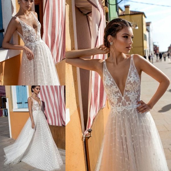 gali karten 2018 boho wedding dresses beach deep v neck lace appliqued beaded bridal gowns vestido de novia, White
gali karten 2018 boho wedding dresses beach deep v neck lace appliqued beaded bridal gowns vestido de novia, White