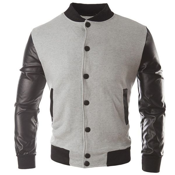 new trend black college baseball jacket men/boy veste homme casual pu leather sleeve mens sweatshirt varsity jackets for fall, Black;brown
new trend black college baseball jacket men/boy veste homme casual pu leather sleeve mens sweatshirt varsity jackets for fall, Black;brown