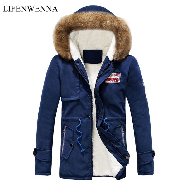 winter men's parka 2018 new fashion slim thicken fur collar mid-long jacket men comfortable cotton hooded parka mens coat, Black
winter men's parka 2018 new fashion slim thicken fur collar mid-long jacket men comfortable cotton hooded parka mens coat, Black