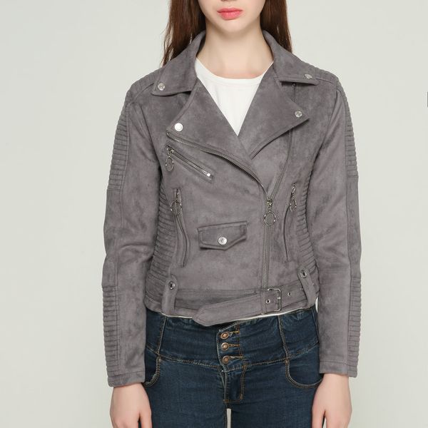 2019 new autumn winter women thick faux soft suede leather jackets lady england style matte pu coats outerwear streetwear, Black
2019 new autumn winter women thick faux soft suede leather jackets lady england style matte pu coats outerwear streetwear, Black