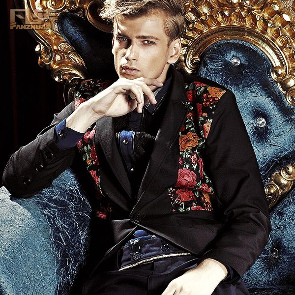 new fashion male mens long sleeved slim casual court's autumn suit jacket slim single west 13027 fanzhuan, White;black
new fashion male mens long sleeved slim casual court's autumn suit jacket slim single west 13027 fanzhuan, White;black