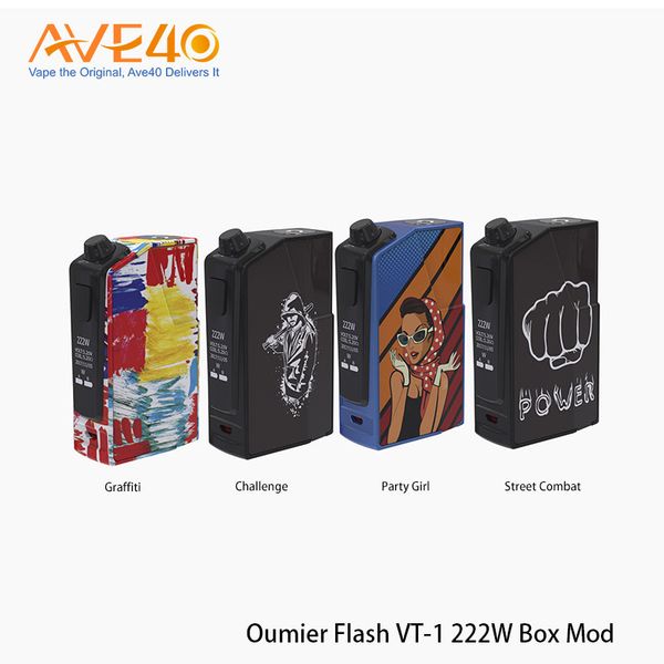 Genuine OUMIER Flash VT-1 222W TC Box MOD Powered by Dual 18650 cells Lightweight Electronic Cigarette Box Mod NO Battery 100% Original
Genuine OUMIER Flash VT-1 222W TC Box MOD Powered by Dual 18650 cells Lightweight Electronic Cigarette Box Mod NO Battery 100% Original