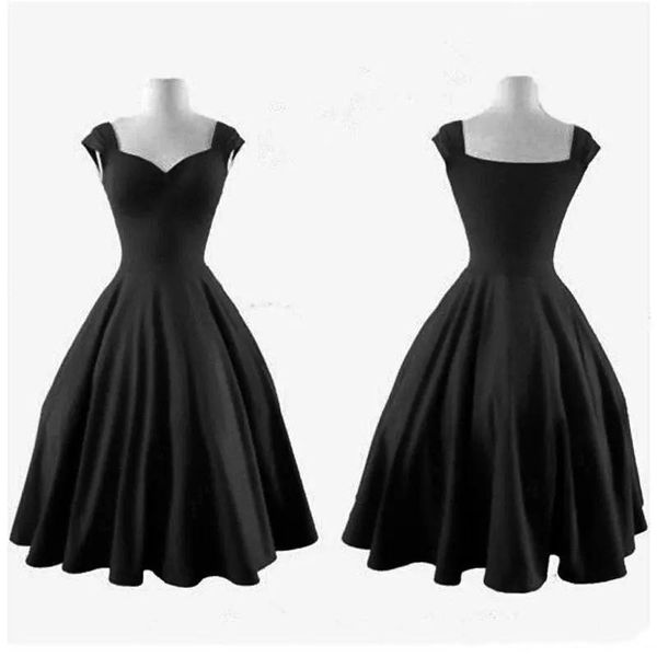vestido de noiva 2018 1950s vintage simple evening prom dresses black casual dresses rockabilly swing party dresses for women plus size
vestido de noiva 2018 1950s vintage simple evening prom dresses black casual dresses rockabilly swing party dresses for women plus size