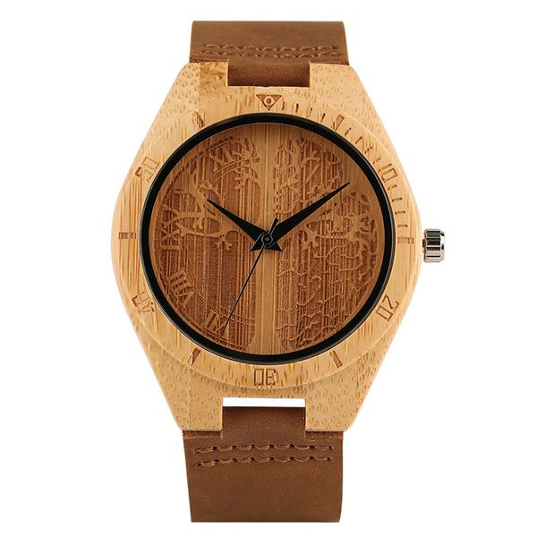 fashion carving life tree quartz wooden watch for men women handmade nature bamboo novel clock for lover gift, Slivery;brown
fashion carving life tree quartz wooden watch for men women handmade nature bamboo novel clock for lover gift, Slivery;brown