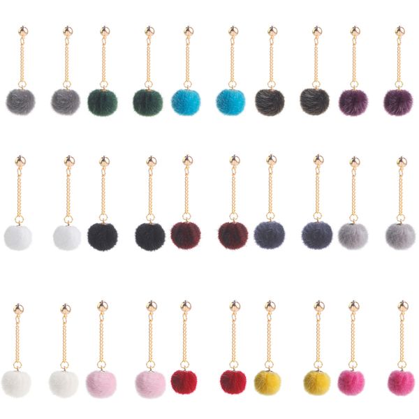 15 colors fur ball pompom earrings for women dangle earrings soft pom pom drop earrings fun gift for her cute jewelry, Golden;silver
15 colors fur ball pompom earrings for women dangle earrings soft pom pom drop earrings fun gift for her cute jewelry, Golden;silver