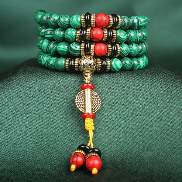 wholesale tibetan natural dragon pattern stone boutique 108 mala prayer beads bracelet donghai crystal malachite beads bracelet, Black
wholesale tibetan natural dragon pattern stone boutique 108 mala prayer beads bracelet donghai crystal malachite beads bracelet, Black