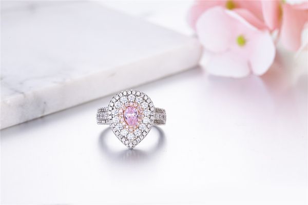 pear-shaped pink zircon ring for women luxury full zircon wedding ring elegant fashion engagement jewelry bague femme, Golden;silver
pear-shaped pink zircon ring for women luxury full zircon wedding ring elegant fashion engagement jewelry bague femme, Golden;silver